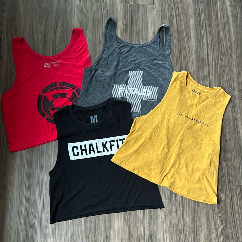 Crop top workout shirt bundle